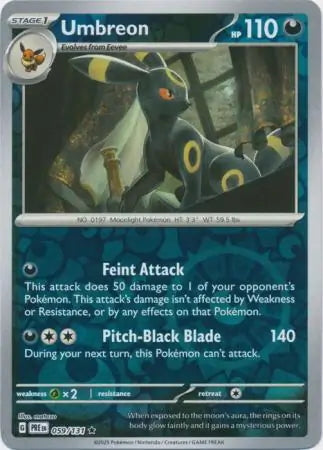 Prismatic Evolutions Umbreon #059/131 reverse holo