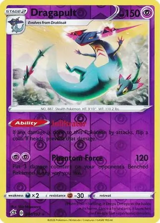 Rebel Clash Dragapult #91/192 reverse holo