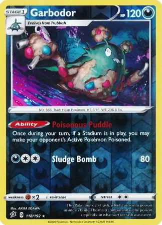 Rebel Clash Garbodor #118/192 reverse holo