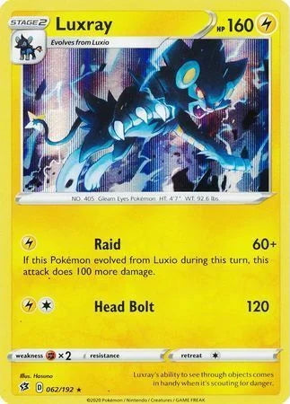 Rebel Clash Holo Luxray #62/192