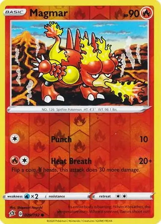 Rebel Clash Magmar #29/192 reverse holo