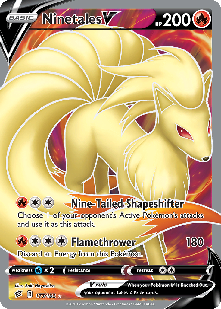 Rebel Clash Ninetales V #177/192