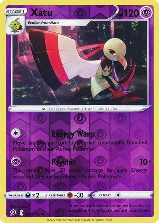 Rebel Clash Xatu #77/192 reverse holo