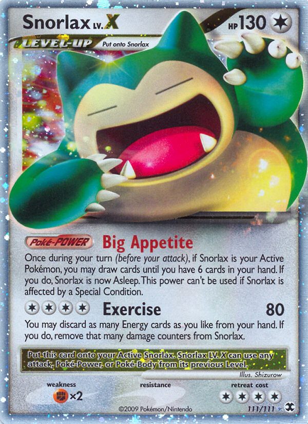 Rising Rivals Snorlax LV. X #111/111