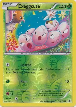 Roaring Skies Exeggcute #1/108 reverse holo