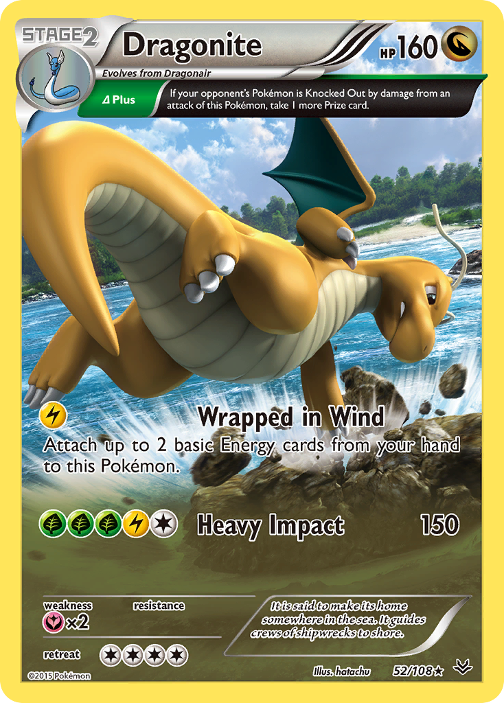 Roaring Skies Non - Holo Dragonite #52/108