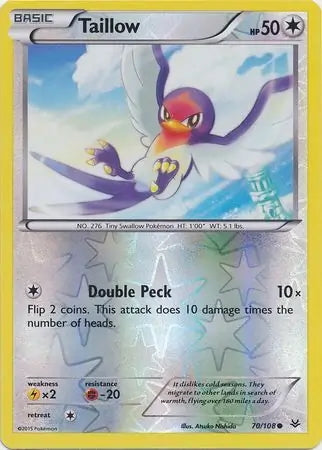 Roaring Skies Taillow #70/108 reverse holo