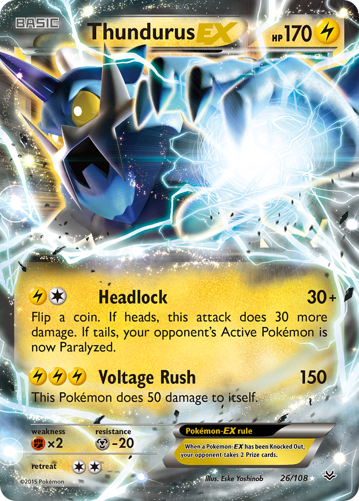 Roaring Skies Thundurus EX #26/108