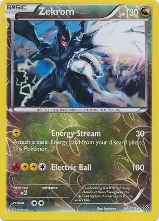 Roaring Skies Zekrom #64/108 reverse holo