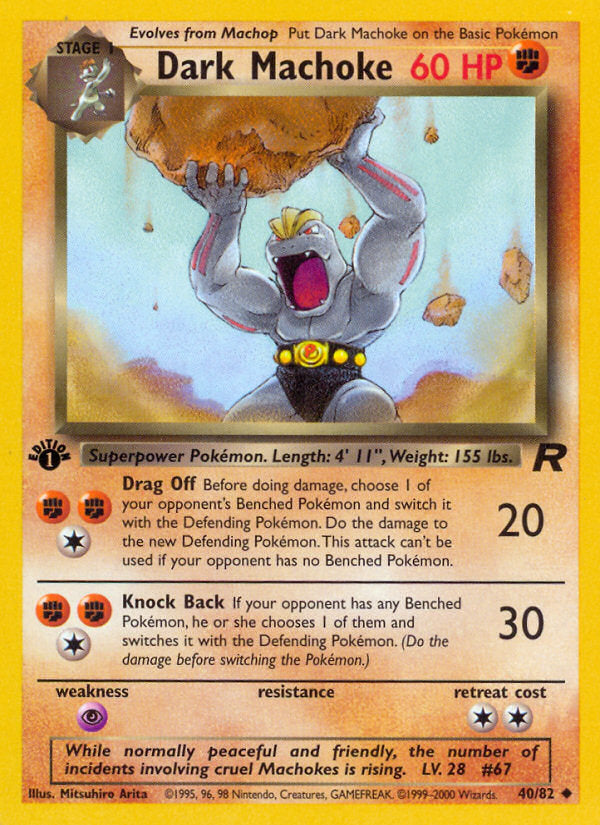 Rocket set Dark Machoke #40/82 first edition