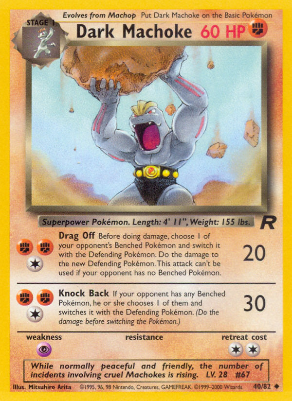 Rocket set Dark Machoke #40/82 unlimited