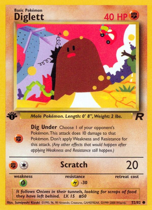 Rocket set Diglett #52/82 first edition