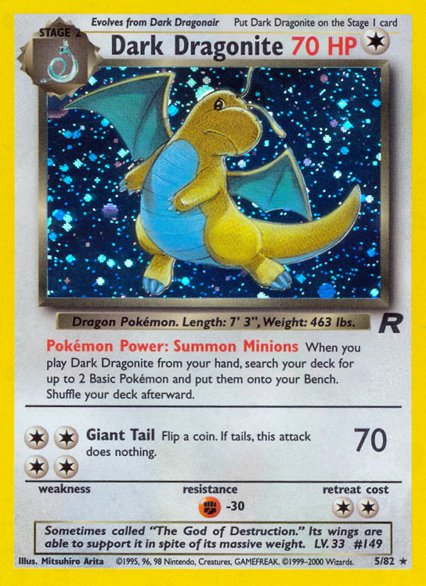 Rocket set Holo Dark Dragonite #5/82 unlimited