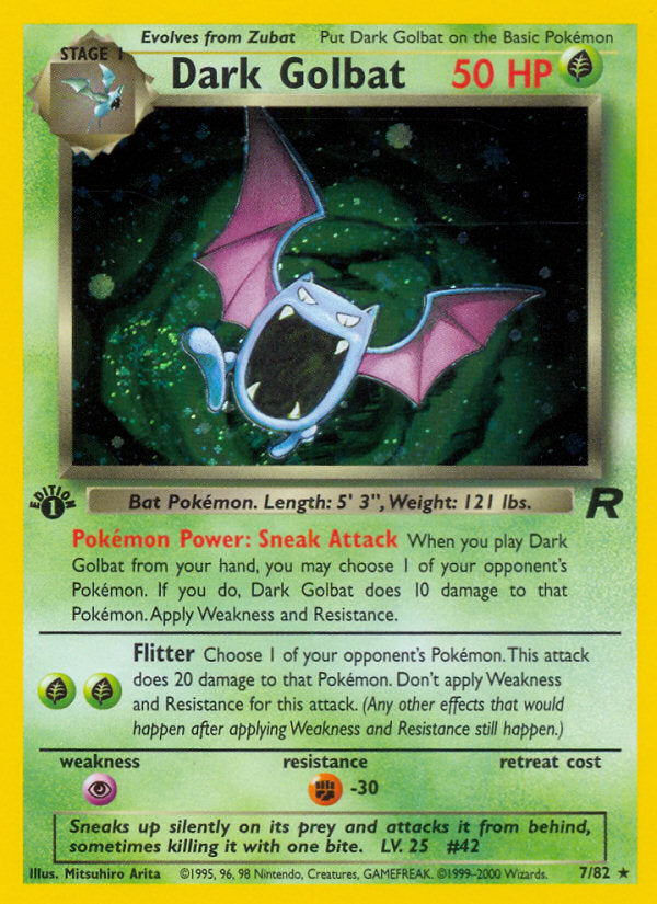 Rocket set Holo Dark Golbat #7/82 first edition
