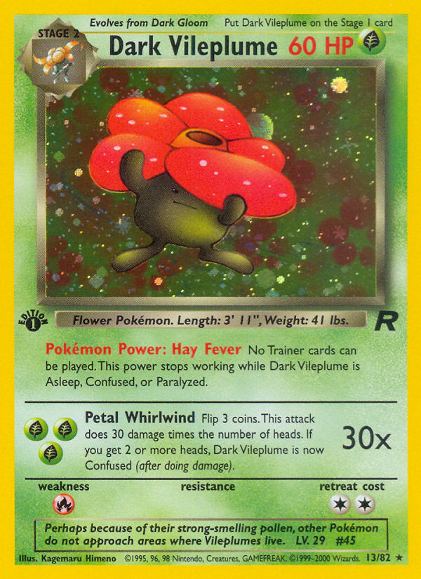 Rocket set Holo Dark Vileplume #13/82 unlimited