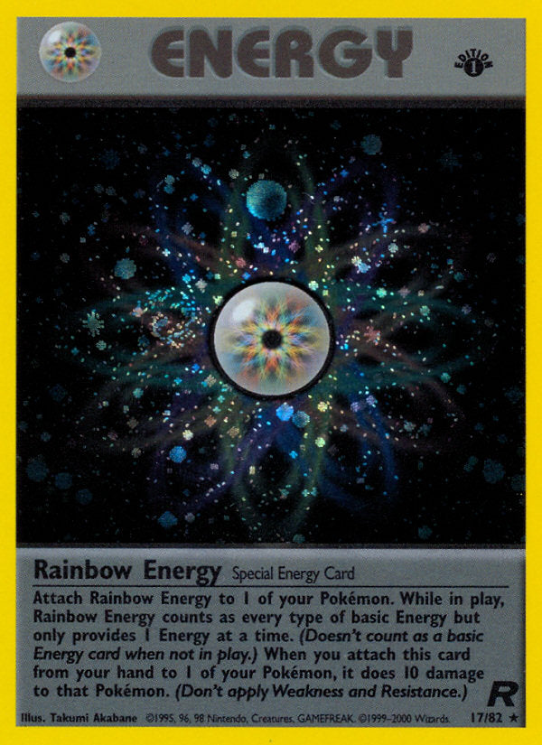 Rocket set Holo Rainbow Energy #17/82 first edition