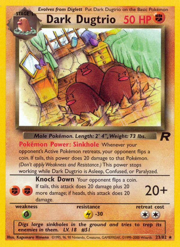Rocket set Non Holo Dark Dugtrio #23/82 unlimited