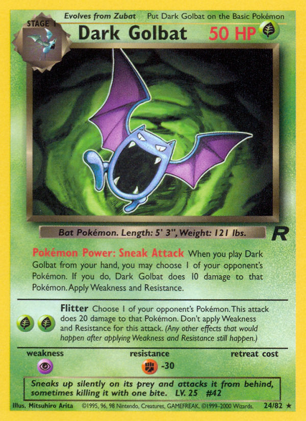 Rocket set Non Holo Dark Golbat #24/82 unlimited