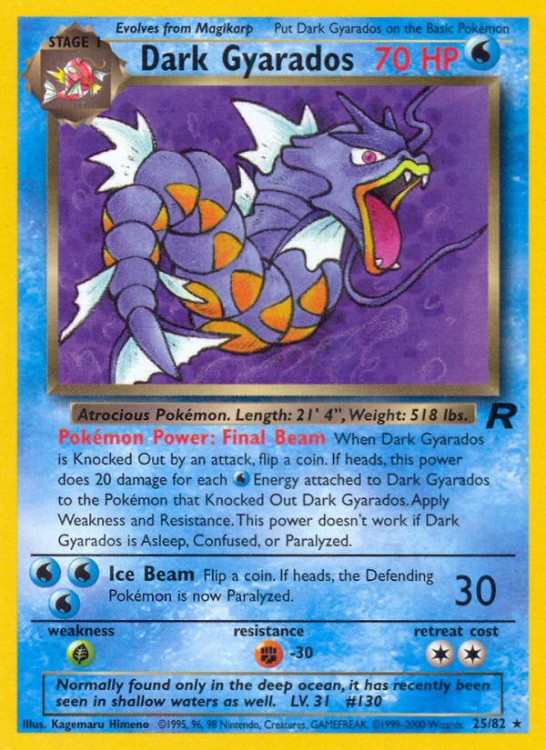 Rocket set Non Holo Dark Gyarados #25/82 unlimited