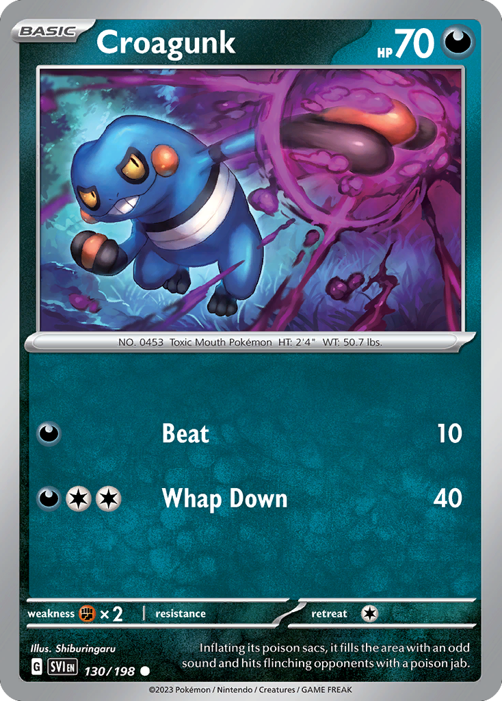 Scarlet & Violet Croagunk #130/198
