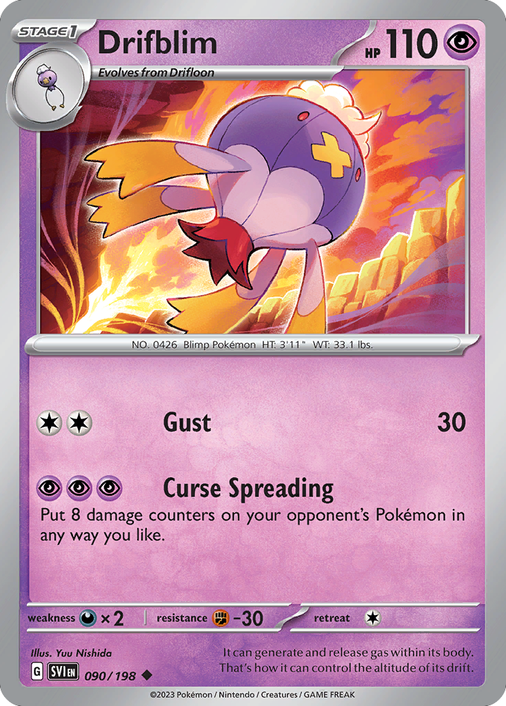 Scarlet & Violet Drifblim #90/198