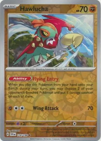 Scarlet & Violet Hawlucha #118/198 reverse holo