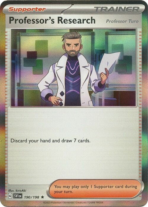 Scarlet & Violet Holo Professor’s Research #190/198