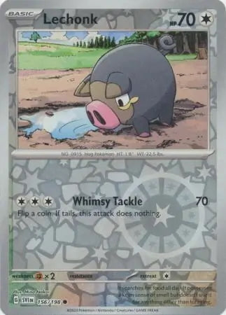 Scarlet & Violet Lechonk #156/198 reverse holo