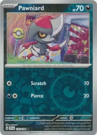 Scarlet & Violet Pawniard #132/198 reverse holo
