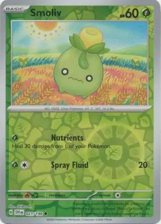 Scarlet & Violet Smoliv #21/198 reverse holo