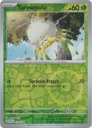 Scarlet & Violet Tarountula #18/198 reverse holo