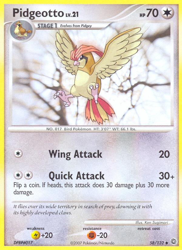 Secret Wonders Pidgeotto #58/132