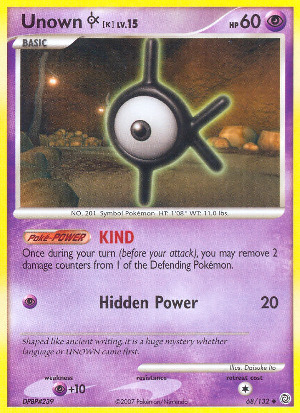Secret Wonders Unown K #68/132