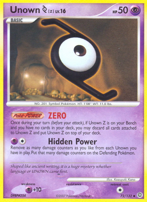 Secret Wonders Unown Z #72/132