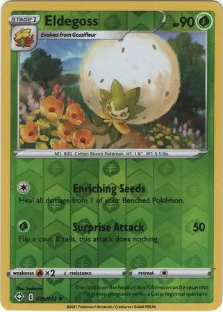 Shining Fates Eldegoss #15/72 reverse holo