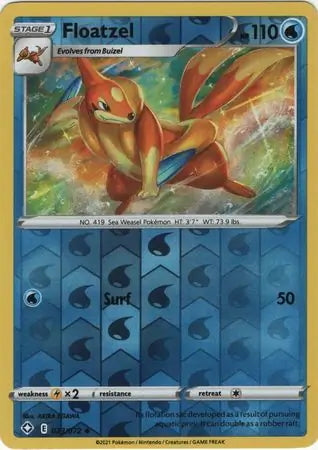 Shining Fates Floatzel #23/72 reverse holo