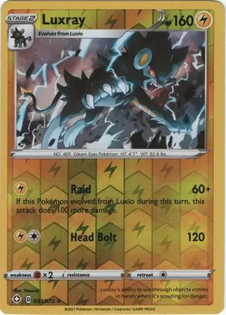 Shining Fates Luxray #33/72 reverse holo