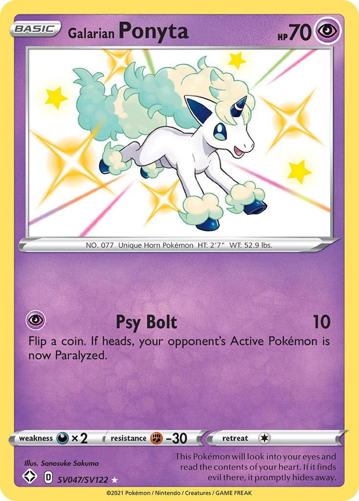 Shining Fates SV47/SV122 Galarian Ponyta