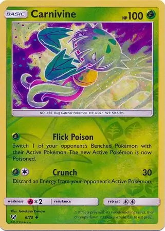Shining Legends Carnivine #6/73 reverse holo
