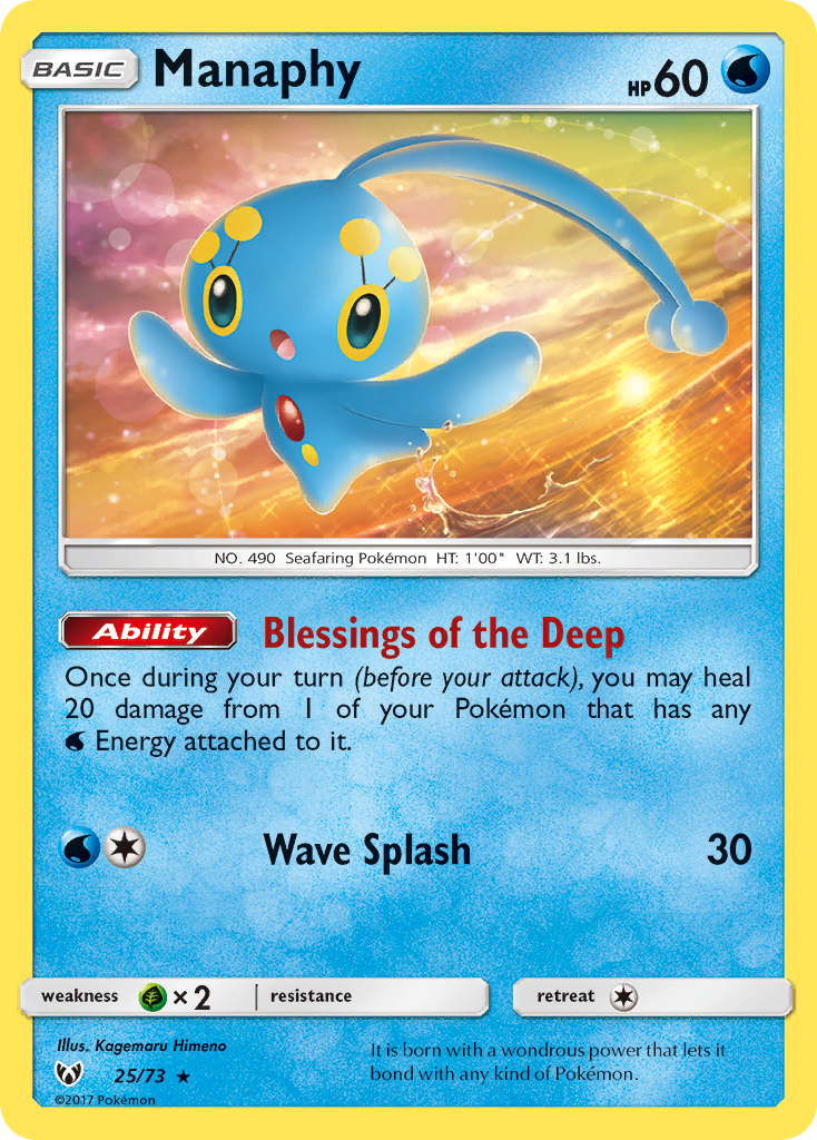 Shining Legends Holo Manaphy #25/73