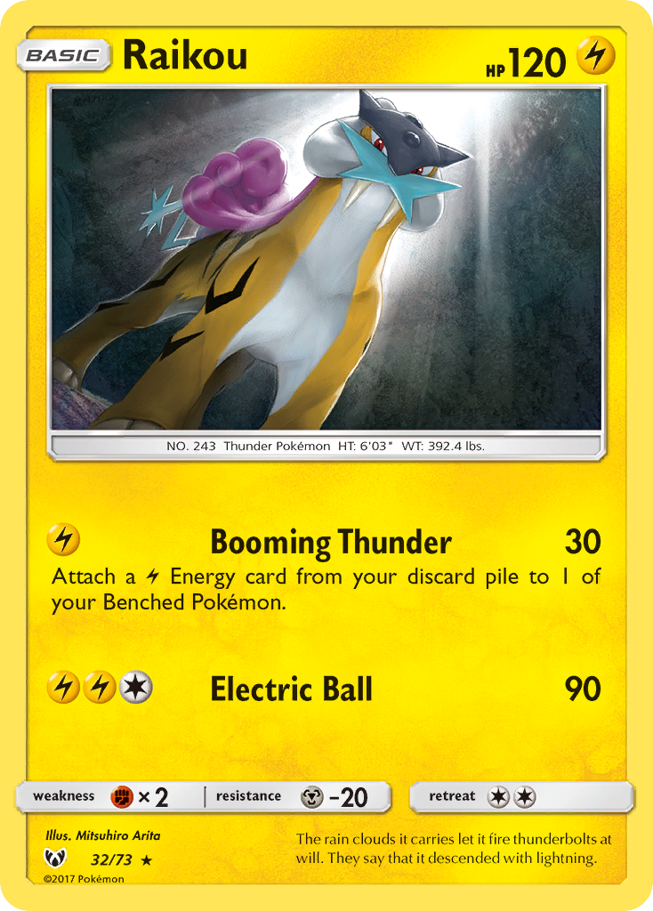 Shining Legends Holo Raikou #32/73