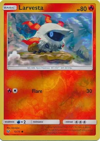 Shining Legends Larvesta #12/73 reverse holo