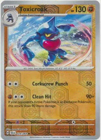 Shrouded Fable Toxicroak #24/64 reverse holo