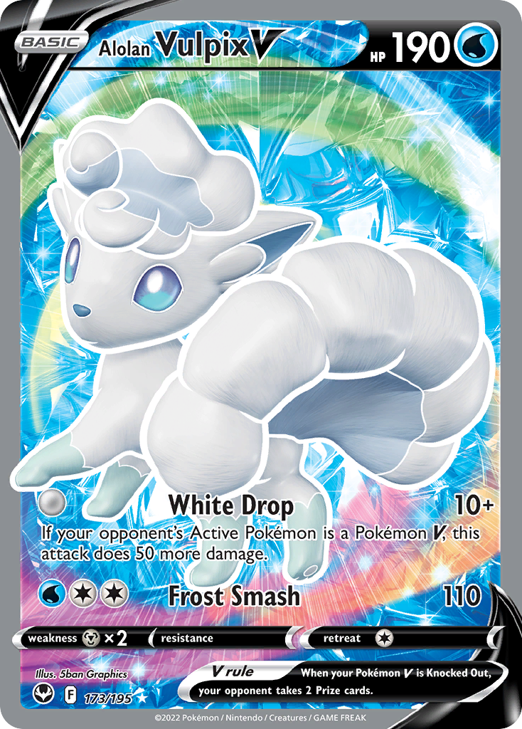 Silver Tempest Alolan Vulpix V #173/195