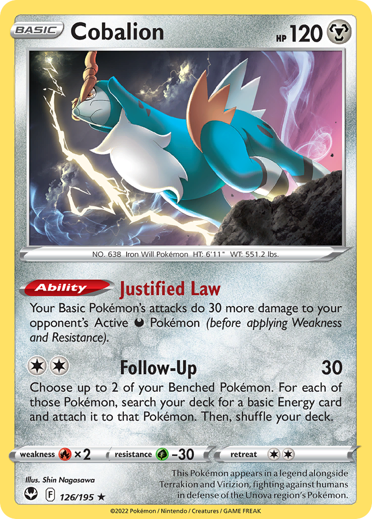 Silver Tempest Cobalion #126/195