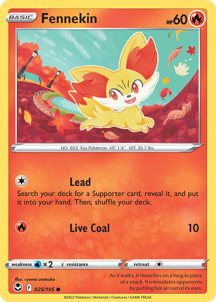 Silver Tempest Fennekin #25/195