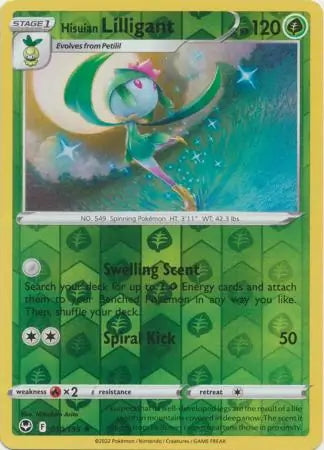 Silver Tempest Hisuian Lilligant #10/195 reverse holo