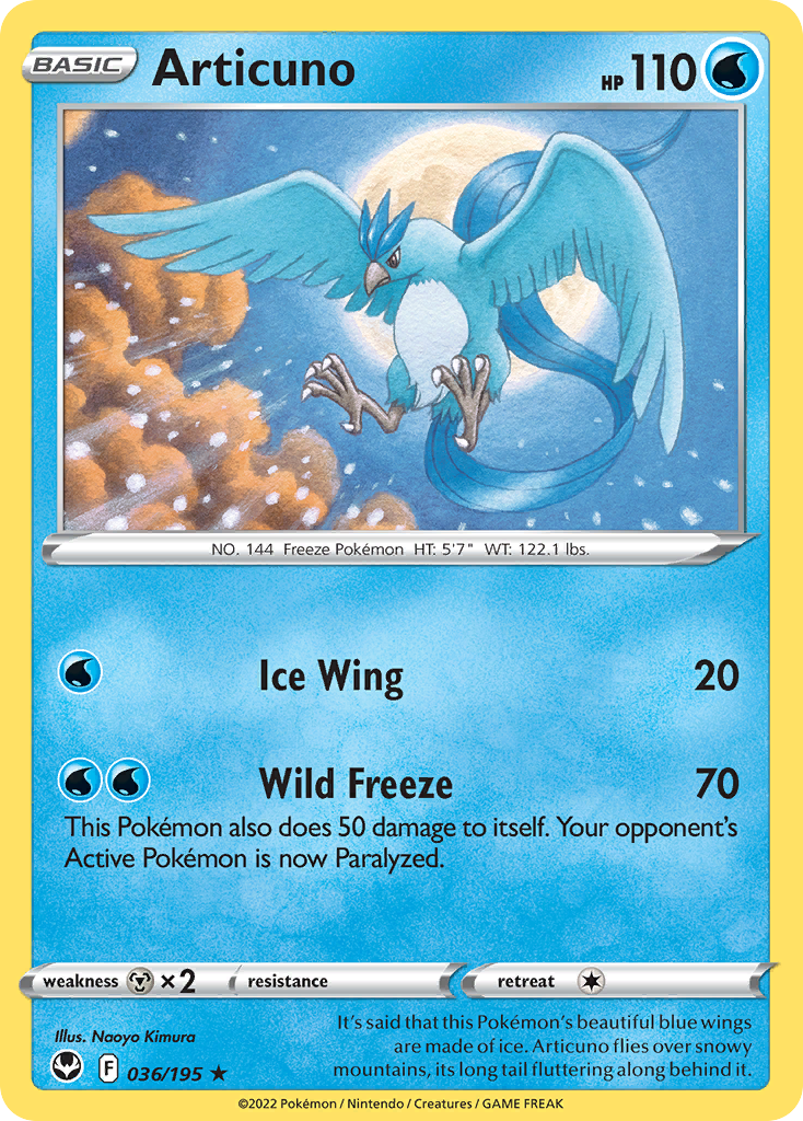 Silver Tempest Holo Articuno #36/195