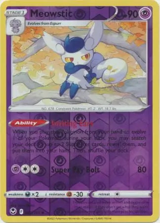 Silver Tempest Meowstic #82/195 reverse holo