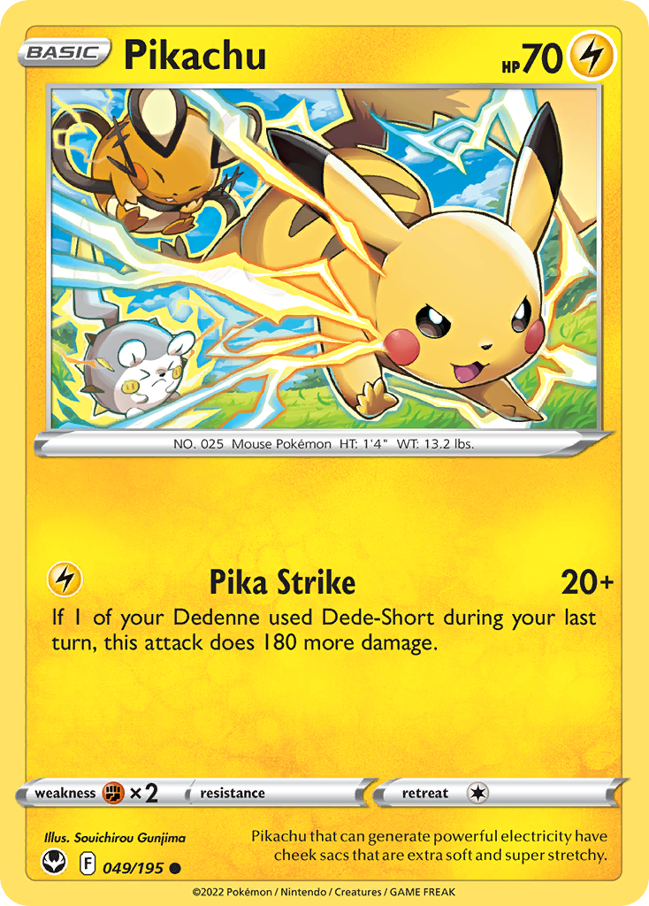 Silver Tempest Pikachu #49/195